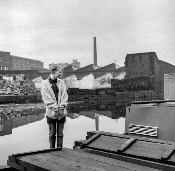 Girl on barge - Leeds and Liverpool Canal, near Mill Hill, Blackburn