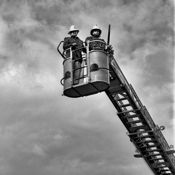 Fire Ladder, Blackburn Fire Station 1983 - Blackburn - A Town and its People by Christopher John Ball