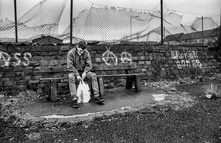 Young Man on bench, Brookhouse area - Blackburn - A Town and its People by Christopher John Ball