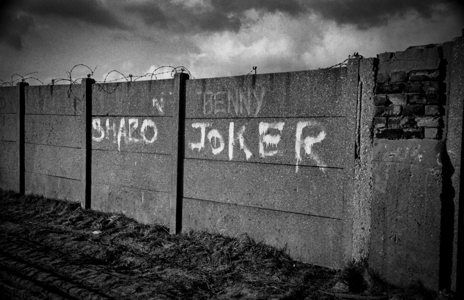 Gang Names on wall of canal path, near Mill Hill - Blackburn a Town and Its People