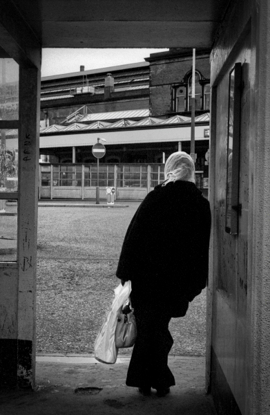 Train Station from Boulevard Bus Shelter - Blackburn - A Town and its People by Christopher John Ball