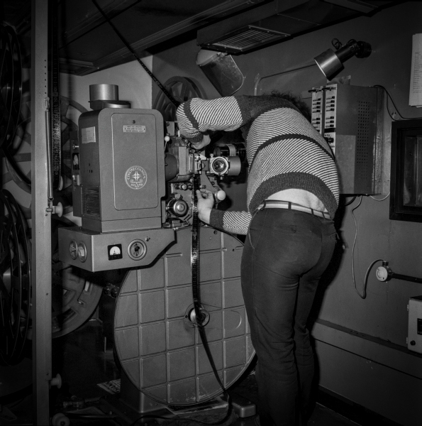 Inside Former Classic Cinema, Blackburn - showing projection room