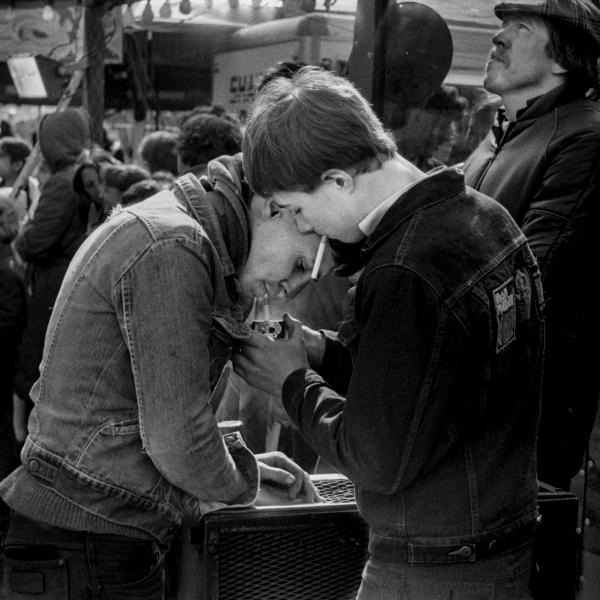 Youths Smoking Blackburn Easter Fair - Blackburn a Town and its People Photographic Study
