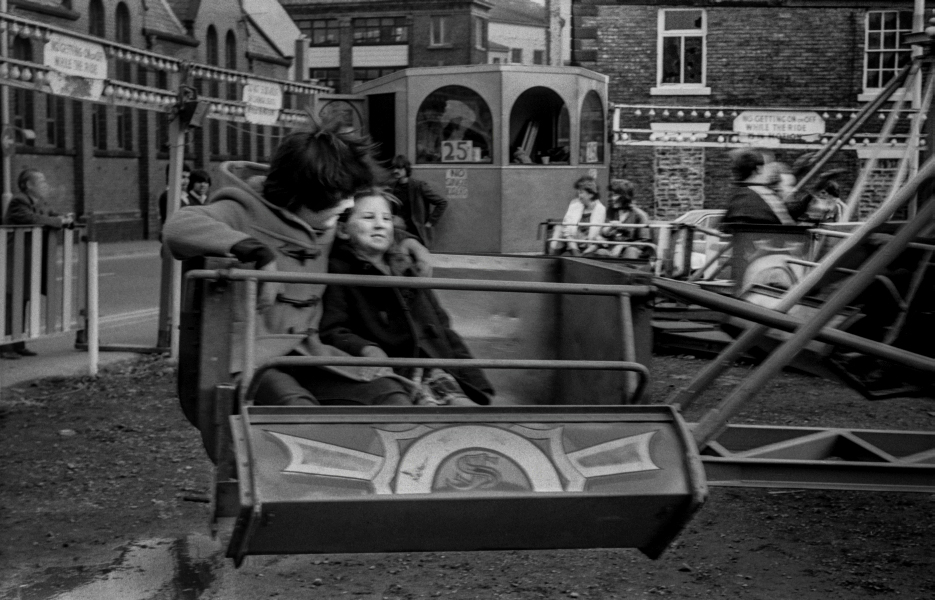 Sisters Riding Easter Fair - Blackburn a Town and its People Photographic Study