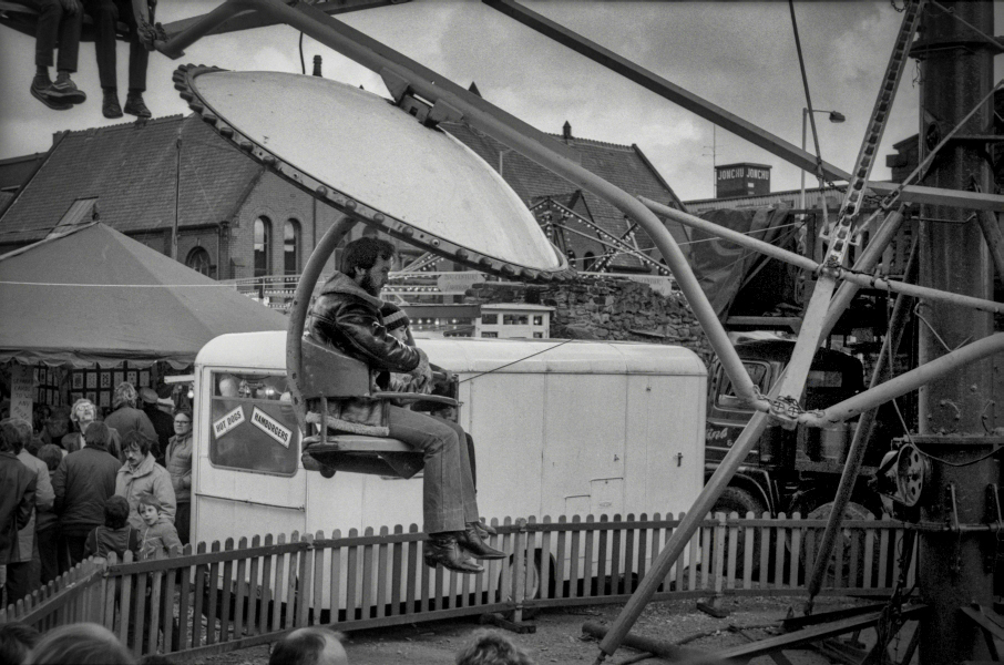 Riding The Umbrella At The Easter Fair - Blackburn a Town and its People Photographic Study