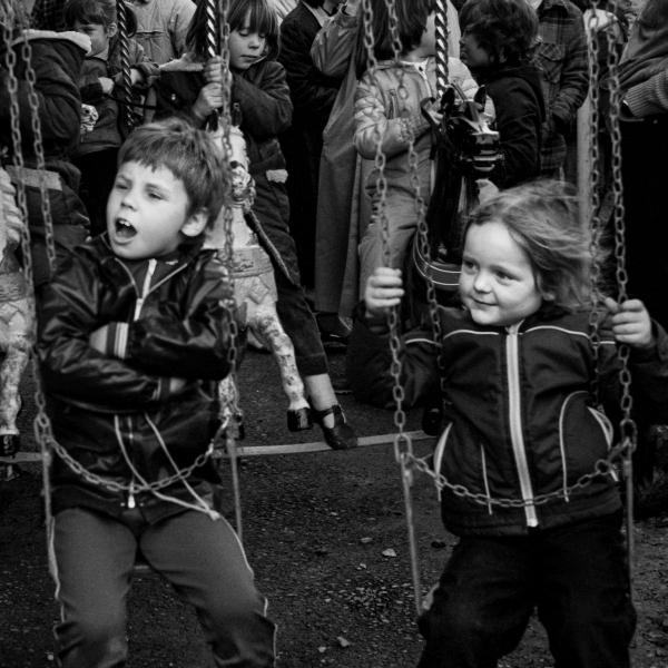 Children on Ride at Blackburn Easter Fair - Blackburn a Town and its People Photographic Study