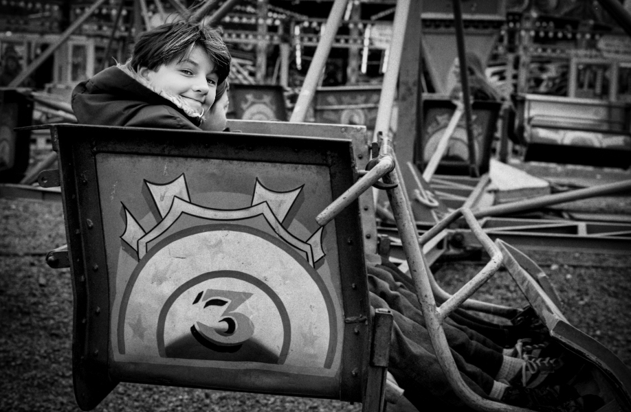 Children Enjoying Ride At The Easter Fair - Blackburn a Town and its People Photographic Study