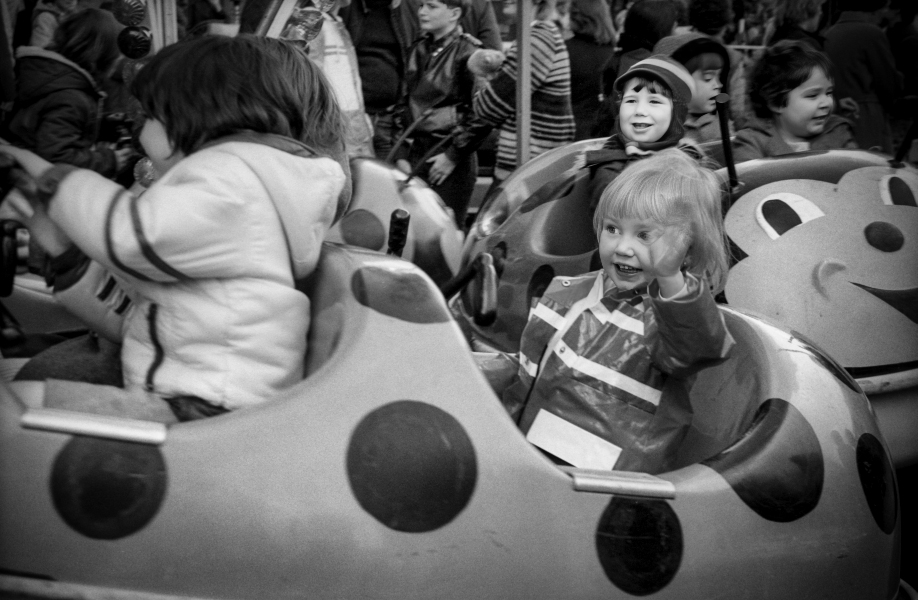 Child Waving To Parents At The Easter Fair - Blackburn a Town and its People Photographic Study