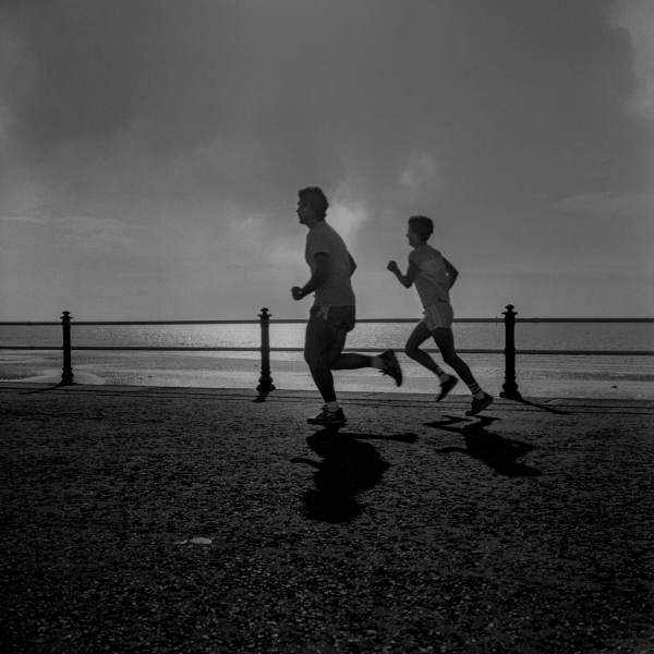 Joggers on Northern Promenade, Blackpool 1987 From British Coastal Resorts - Photographic Essay by Christopher John Ball