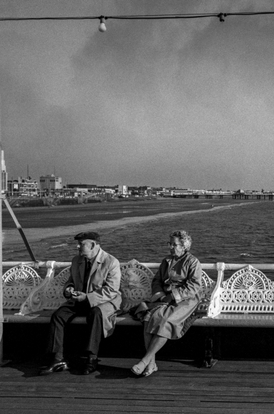 Old couple on Northern Pier , Blackpool 1988 From British Coastal Resorts - Photographic Essay by Christopher John Ball