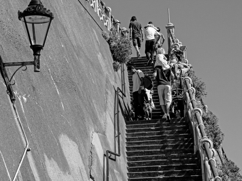 Steps From Beach to Promenade, Brighton 2005 From British Coastal Resorts - Photographic Essay by Christopher John Ball