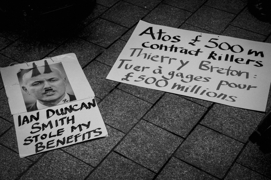 Part Two of Demonstration by disabled people and carers outside ATOS offices, London 19th February 2014