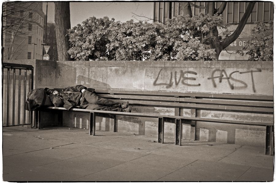 Rough Sleeper Marble Arch London Live Fast from Discarded: Photographic Essay by Christopher John Ball - Photographer & Writer