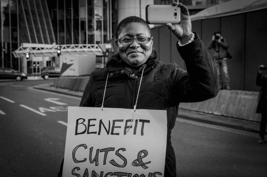 Boycott Workfare, DPAC and Mental Health Resistance Network - 4 March 2016 Road Block, Old Street, London - Photographs by Christopher John Ball