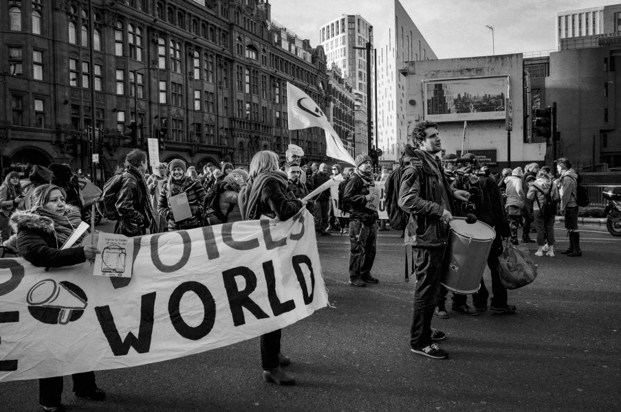 Boycott Workfare, DPAC and Mental Health Resistance Network - 4 March 2016 Road Block, Old Street, London - Photographs by Christopher John Ball