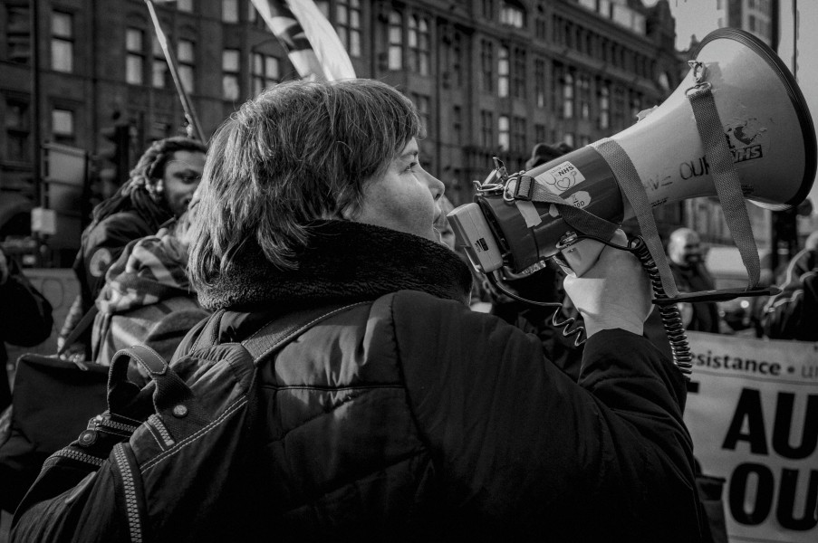 Boycott Workfare, DPAC and Mental Health Resistance Network - 4 March 2016 Road Block, Old Street, London - Photographs by Christopher John Ball