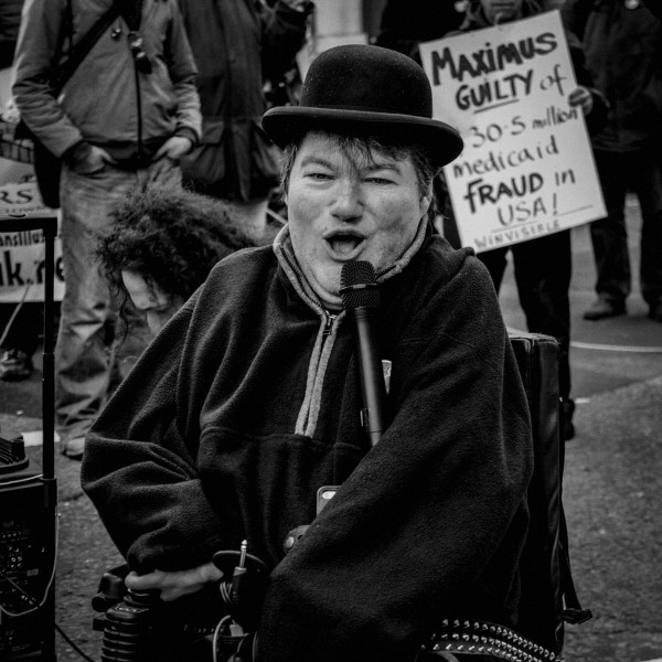 DPAC - Demonstration at Maximus Offices, London 2nd March 2015 Photographs by Christopher John Ball