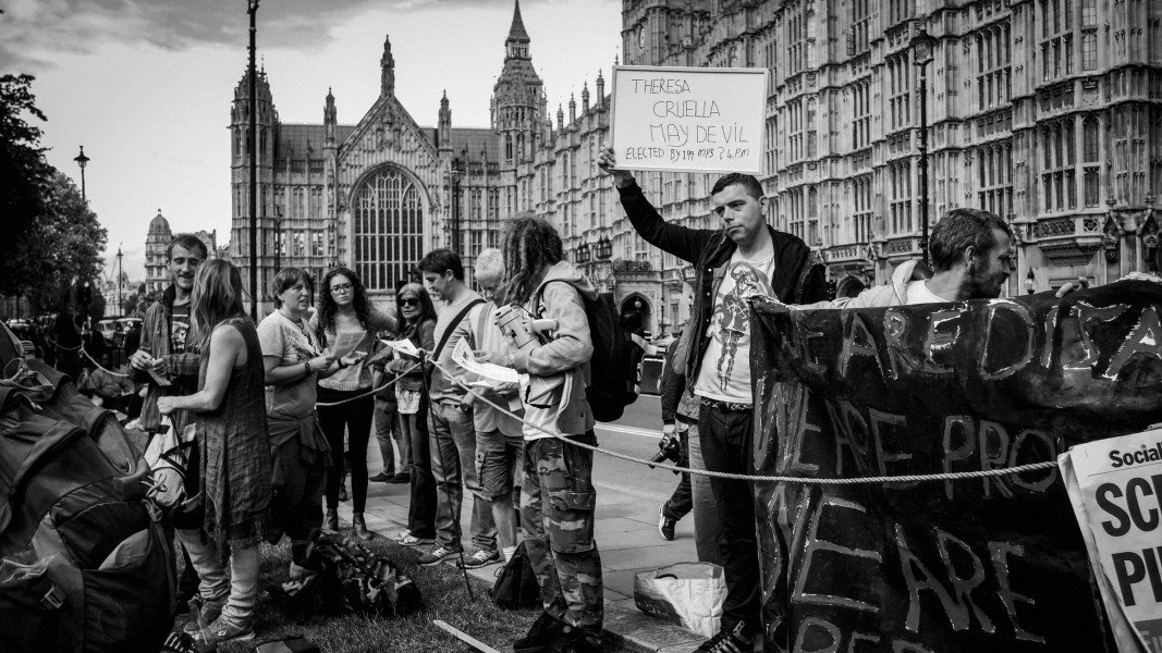 DPAC - PIP Fightback. Day of Action Against PIP. 13th July 2013, London. Part Three - Outside House of Commons, College Green. Photographs by Christopher John Ball