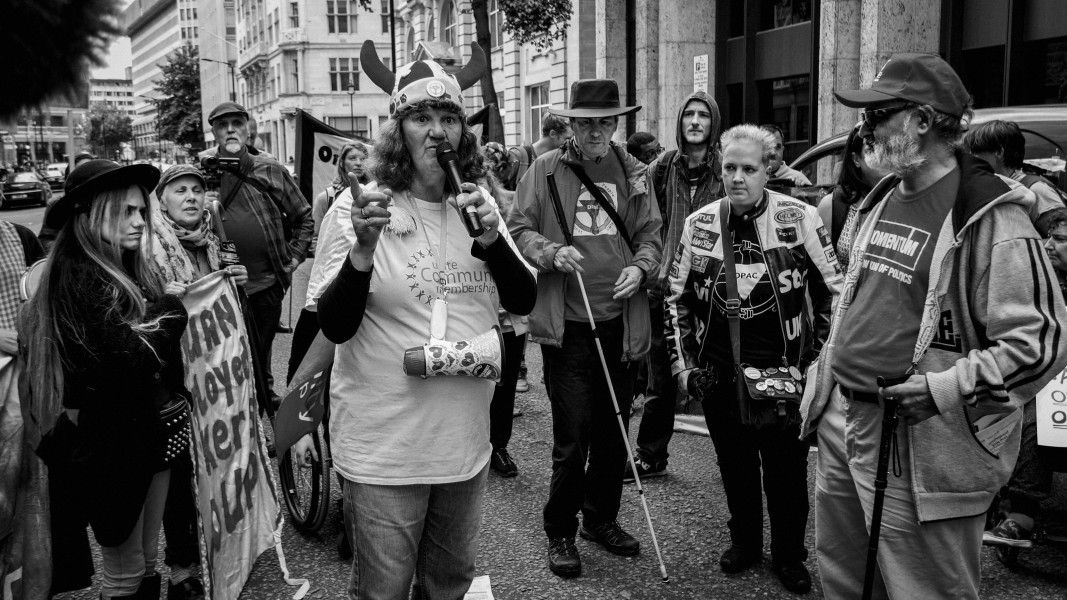 DPAC - PIP Fightback. Day of Action Against PIP. 13th July 2013, London. Part Two - Outside DWP Offices. Photographs by Christopher John Ball