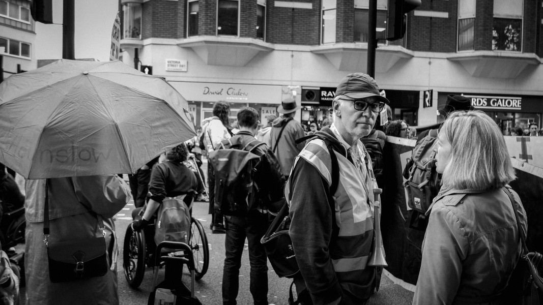 DPAC - PIP Fightback. Day of Action Against PIP. 13th July 2013, London. Part One - March towards DWP Offices. Photographs by Christopher John Ball