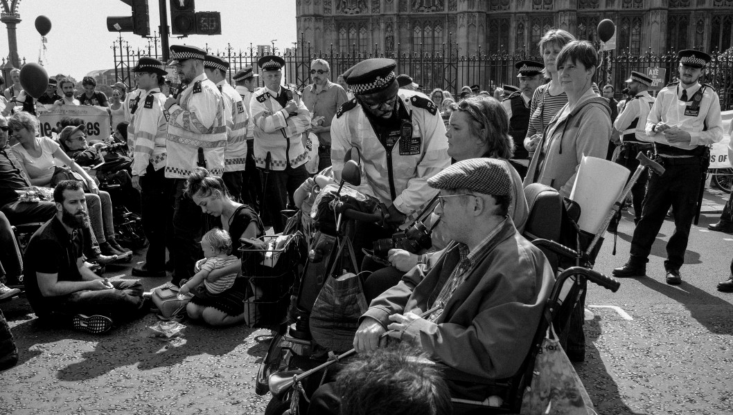 DPAC - Rights Not Games - A Week Of Action - September 4th-10th 2016 Westminster Bridge. the UK became the first country in the world to be investigated by the United Nations for grave and systematic violations of Disabled people’s rights. Photographs by Christopher John Ball - Part Two