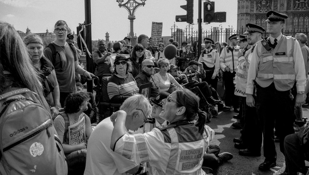 DPAC - Rights Not Games - A Week Of Action - September 4th-10th 2016 Westminster Bridge. the UK became the first country in the world to be investigated by the United Nations for grave and systematic violations of Disabled people’s rights. Photographs by Christopher John Ball - Part Two