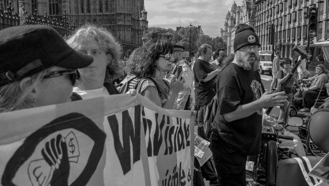 DPAC - Rights Not Games - A Week Of Action - September 4th-10th 2016 Westminster Bridge. the UK became the first country in the world to be investigated by the United Nations for grave and systematic violations of Disabled people’s rights. Photographs by Christopher John Ball - Part Two