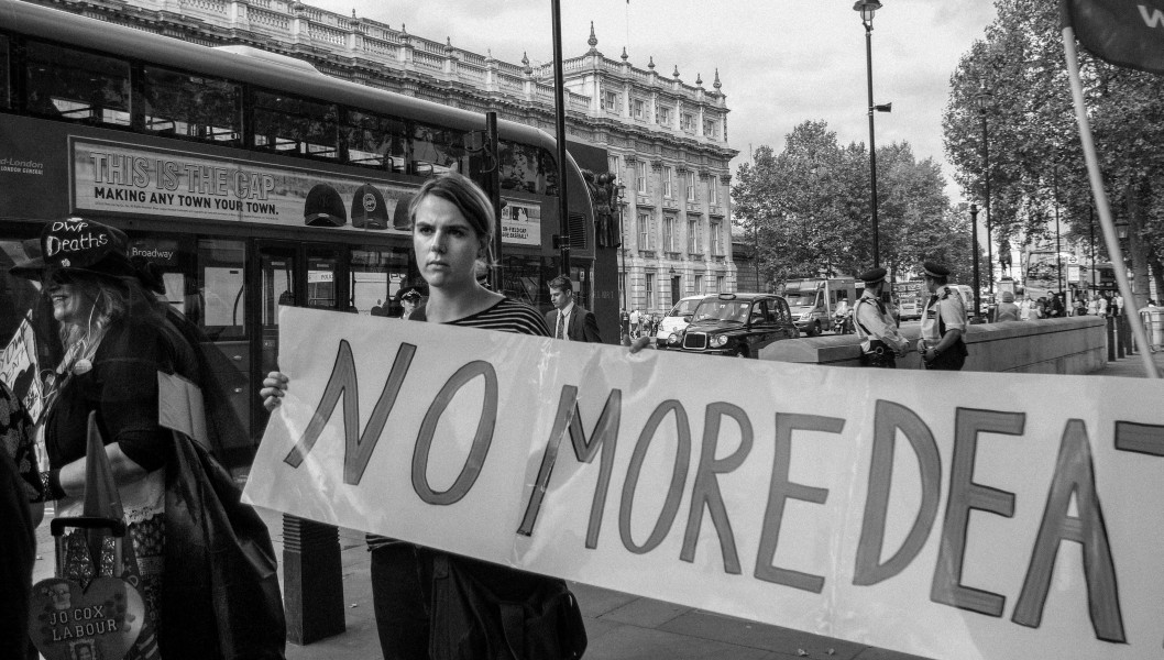 DPAC - Rights Not Games - A Week Of Action - September 4th-10th 2016 Westminster Bridge. the UK became the first country in the world to be investigated by the United Nations for grave and systematic violations of Disabled people’s rights. Photographs by Christopher John Ball