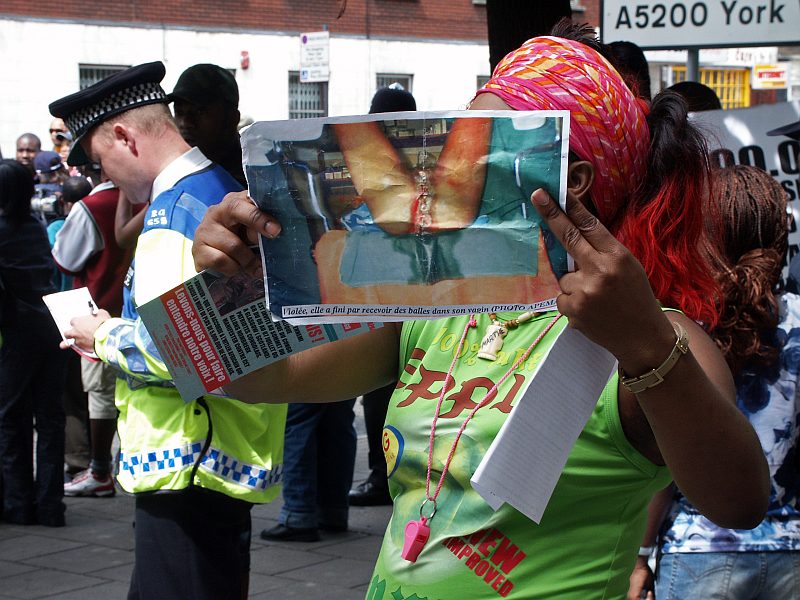 Demonstration Democratic Republic of Congo Embassy - 1st July 2005 - London - A City and its People A photographic study by Christopher John Ball - Photographer and Writer