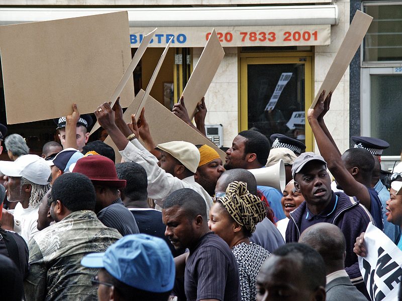 Demonstration Democratic Republic of Congo Embassy - 1st July 2005 - London - A City and its People A photographic study by Christopher John Ball - Photographer and Writer