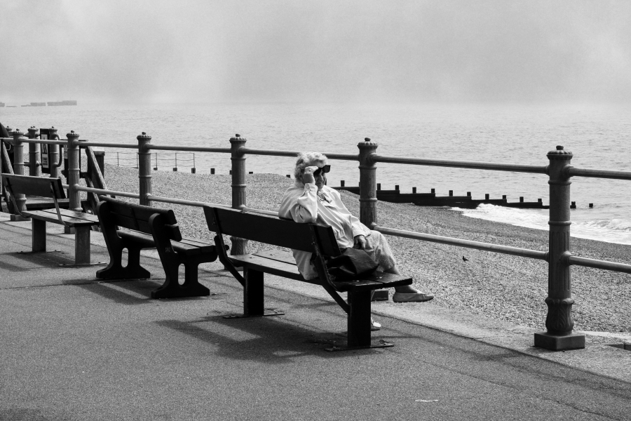 Woman on Bench, Hastings 2007 From British Coastal Resorts - Photographic Essay by Christopher John Ball