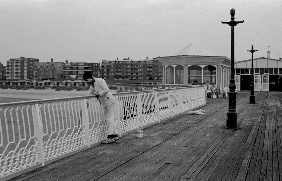 Pier restoration ,Lytham St Annes, 1989 From British Coastal Resorts - Photographic Essay by Christopher John Ball