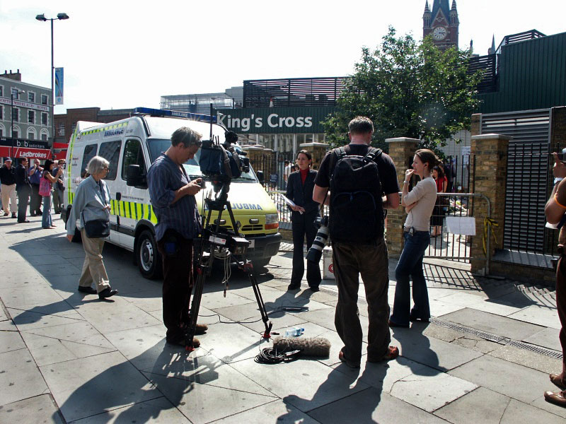 London - A City and its People - Terrorist Bombings, Kings Cross, 2 Minutes Silence July 2005 - A photographic study by Christopher John Ball - Photographer and Writer