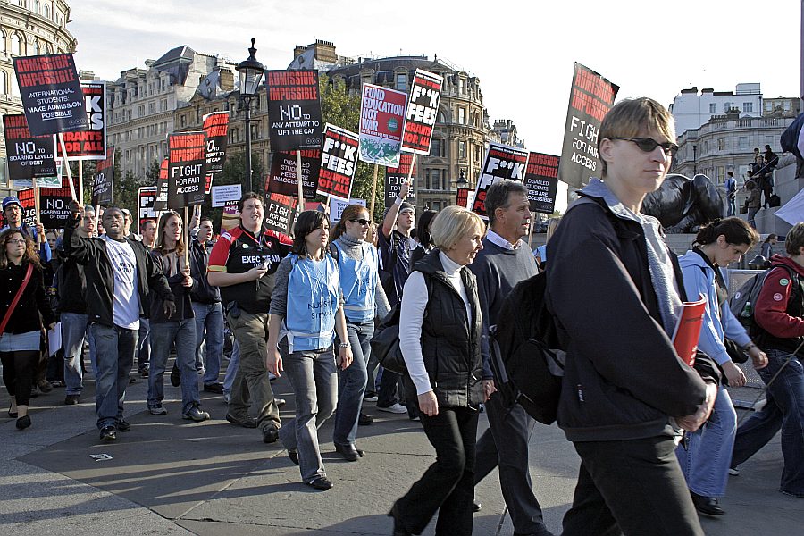 Student Demonstration against Fees at Trafalgar Square 6th October 2006 - London - A City and its People A photographic study by Christopher John Ball - Photographer and Writer