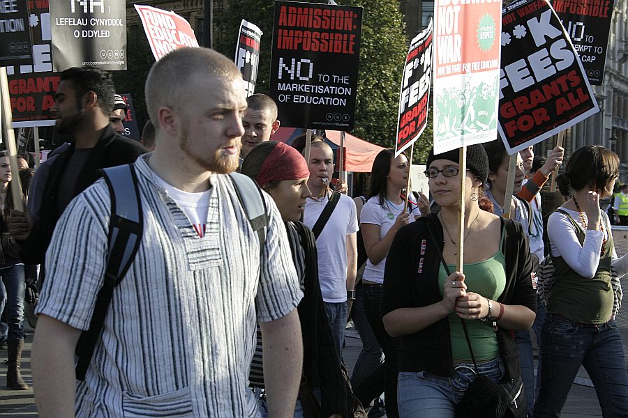 Student Demonstration against Fees at Trafalgar Square 6th October 2006 - London - A City and its People A photographic study by Christopher John Ball - Photographer and Writer