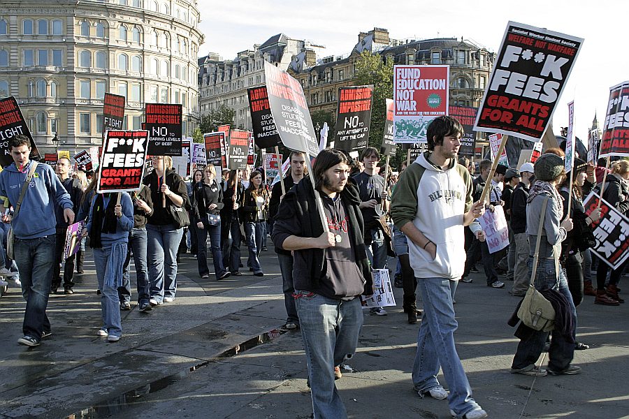 Student Demonstration against Fees at Trafalgar Square 6th October 2006 - London - A City and its People A photographic study by Christopher John Ball - Photographer and Writer