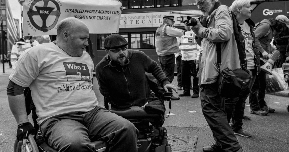 DPAC 'Trash The Tories' Demonstration 2017 General Election, London. 2nd May 2017 - Part One - Road Block.