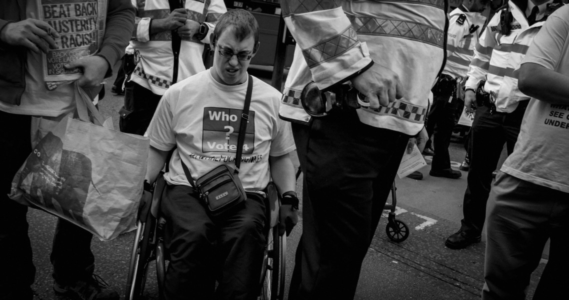 DPAC 'Trash The Tories' Demonstration 2017 General Election, London. 2nd May 2017 - Part One - Road Block.