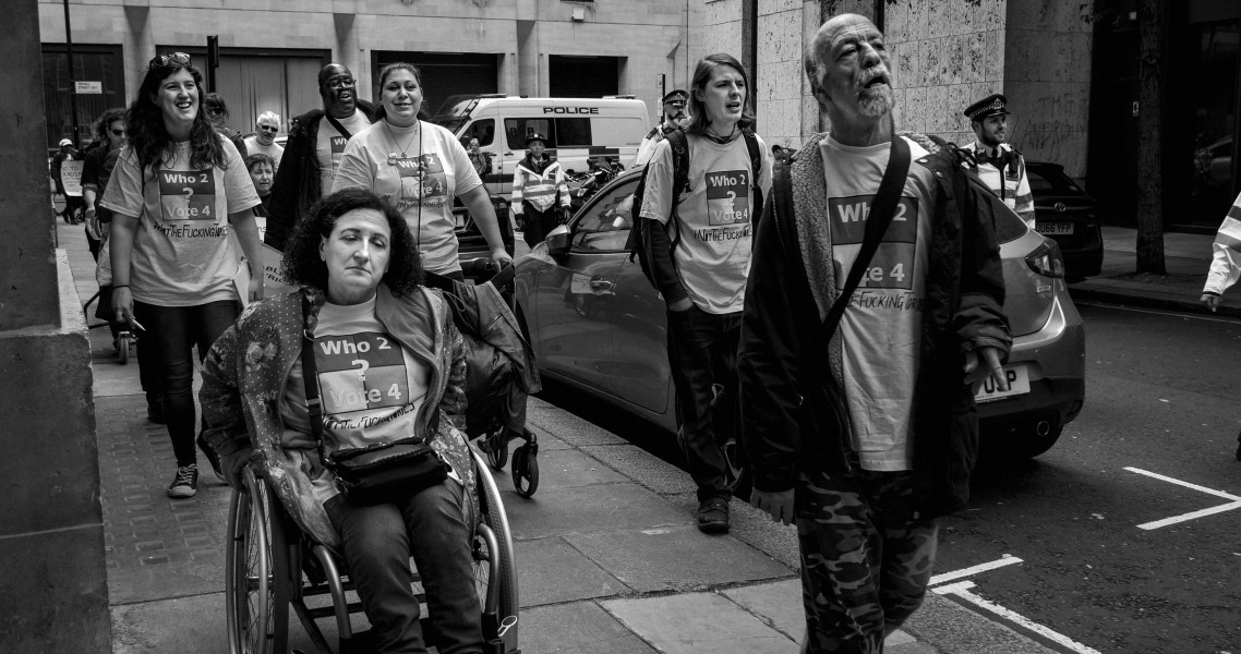 DPAC 'Trash The Tories' Demonstration 2017 General Election, London. 2nd May 2017 - Part Four - Outside Conservative Party HQ.