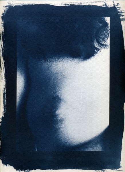 Cyanotype Nude - 5 - Fine Art Flower Photographs by Christopher John Ball - Photographer & Writer