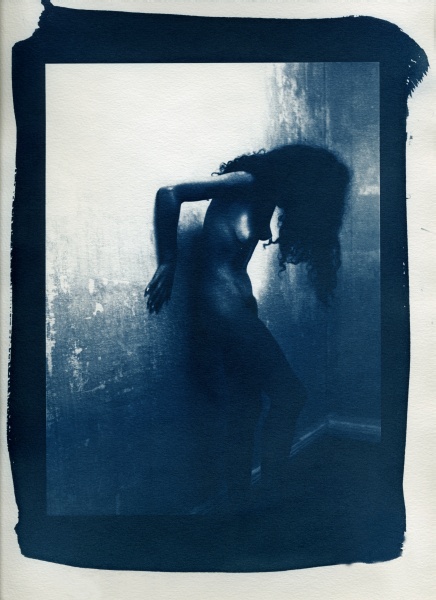 Cyanotype Nude - 7 - Fine Art Flower Photographs by Christopher John Ball - Photographer & Writer