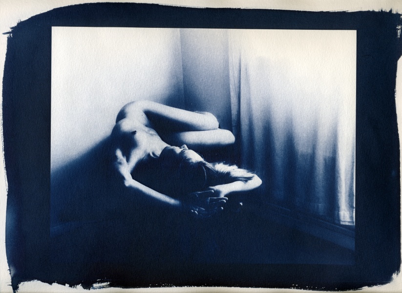 Nude Cyanotype - 10 Cyanotype Flower and Nude Photographs by Christopher John Ball - Photographer & Writer