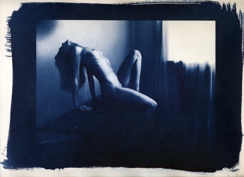 Nude Cyanotype - 11 Cyanotype Flower and Nude Photographs by Christopher John Ball - Photographer & Writer