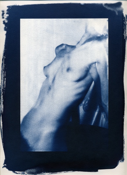Pin Hole Nude - 1 Cyanotype Flower and Nude Photographs by Christopher John Ball - Photographer & Writer