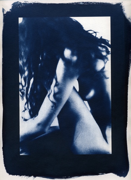 Pin Hole Nude - 3 Cyanotype Flower and Nude Photographs by Christopher John Ball - Photographer & Writer