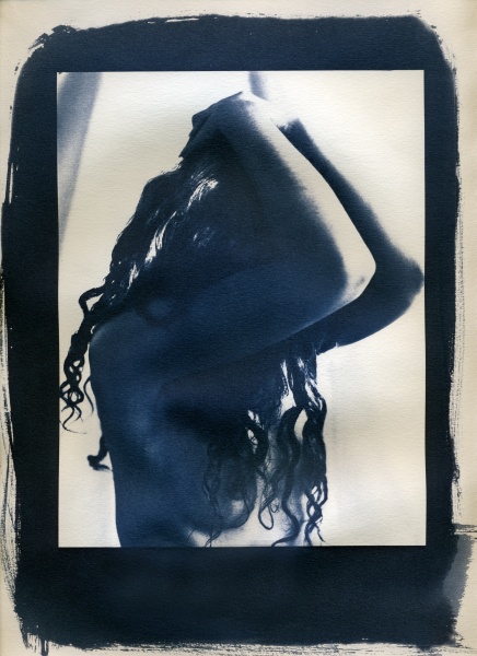 Cyanotype Nudes - 1 Cyanotype Flower and Nude Photographs by Christopher John Ball - Photographer & Writer