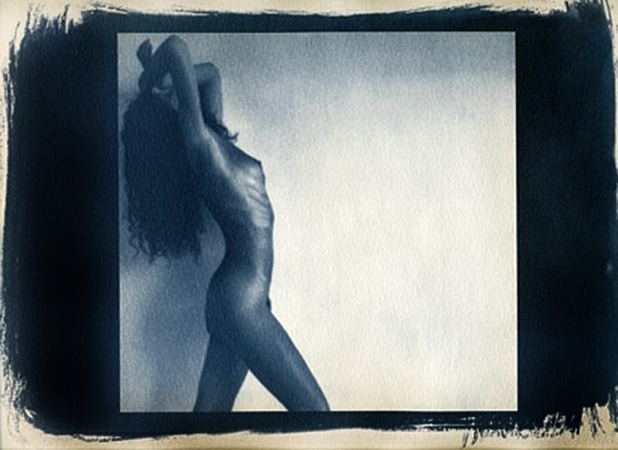 Cyanotype Nudes - 5 Cyanotype Flower and Nude Photographs by Christopher John Ball - Photographer & Writer