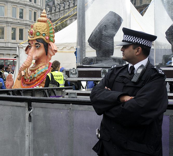 'London - A City and its People' - Mayor's Diwali celebrations in Trafalgar Square October 2007 - A photographic study by Christopher John Ball - Photographer and Writer