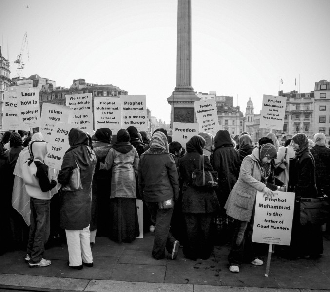 Muslim March against Danish Cartoons 18th February 2006 - London - A City and its People A photographic study by Christopher John Ball - Photographer and Writer