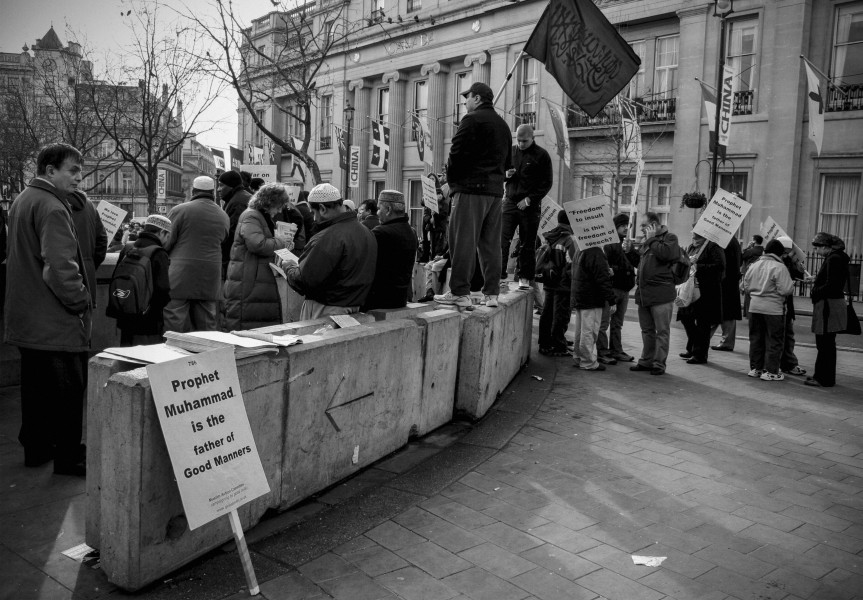 Muslim March against Danish Cartoons 18th February 2006 - London - A City and its People A photographic study by Christopher John Ball - Photographer and Writer